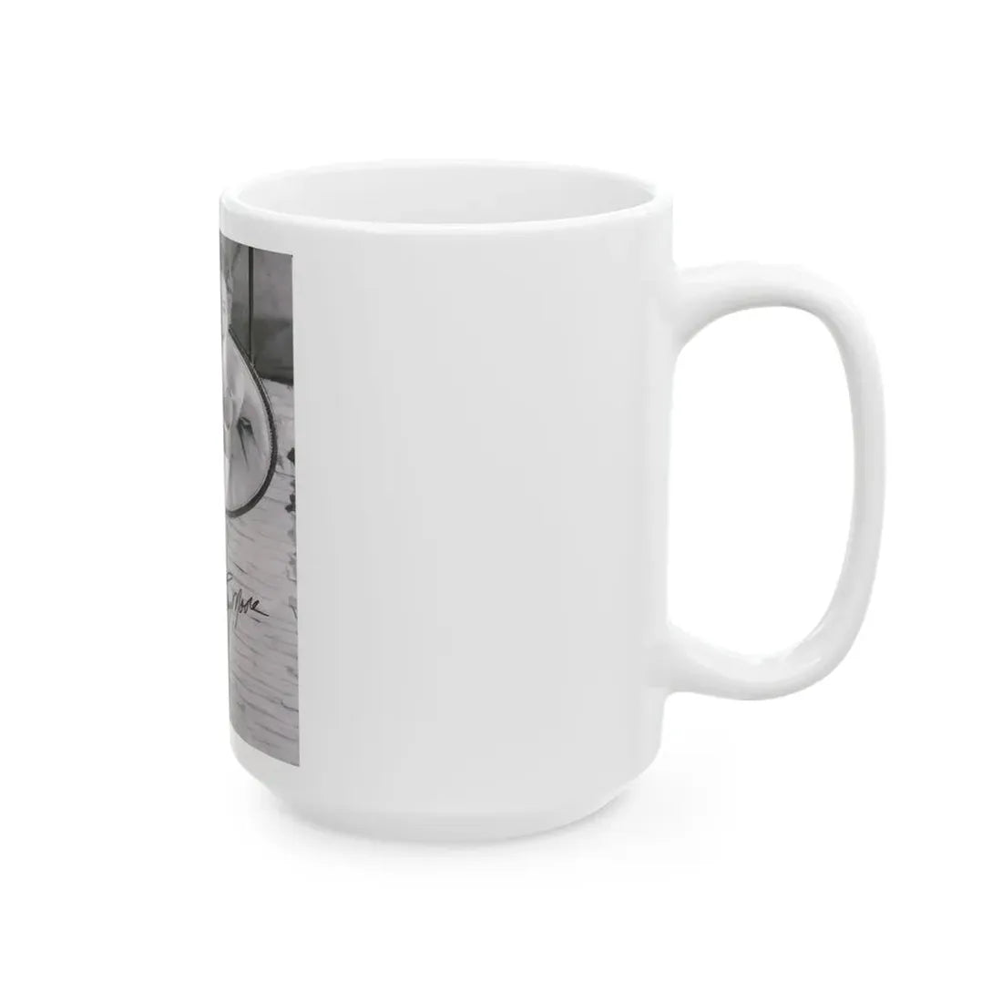 Terry Moore #732 - 8x10 1953 B&W Two Piece Full Body Swimsuit Barefoot Cheesecake Photo from 20th Century Fox Photo Shoot1 (Vintage Female Icon) White Coffee Mug - Go Mug Yourself