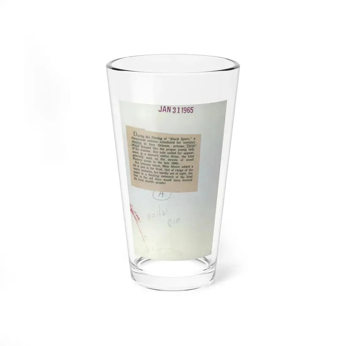Terry Moore #7401 (Vintage Female Icon) Pint Glass 16oz 16oz - Go Mug Yourself