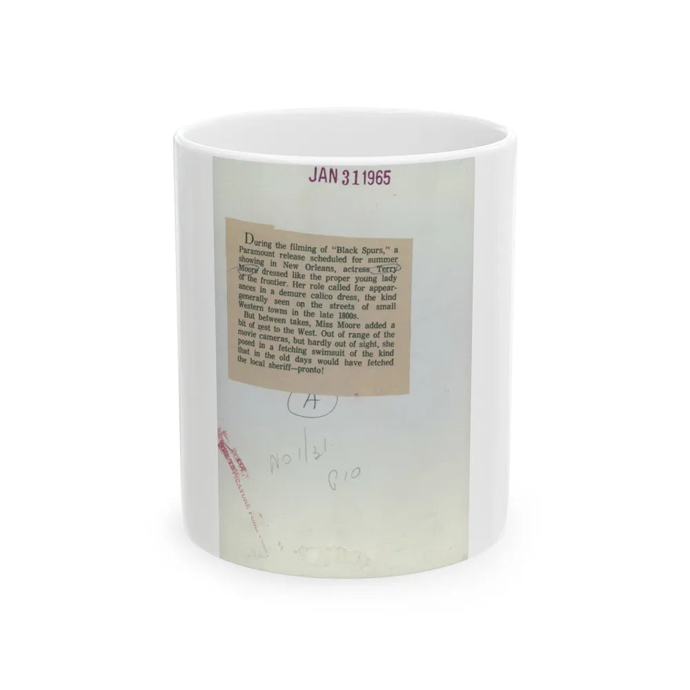 Terry Moore #7401 (Vintage Female Icon) White Coffee Mug-11oz-Go Mug Yourself