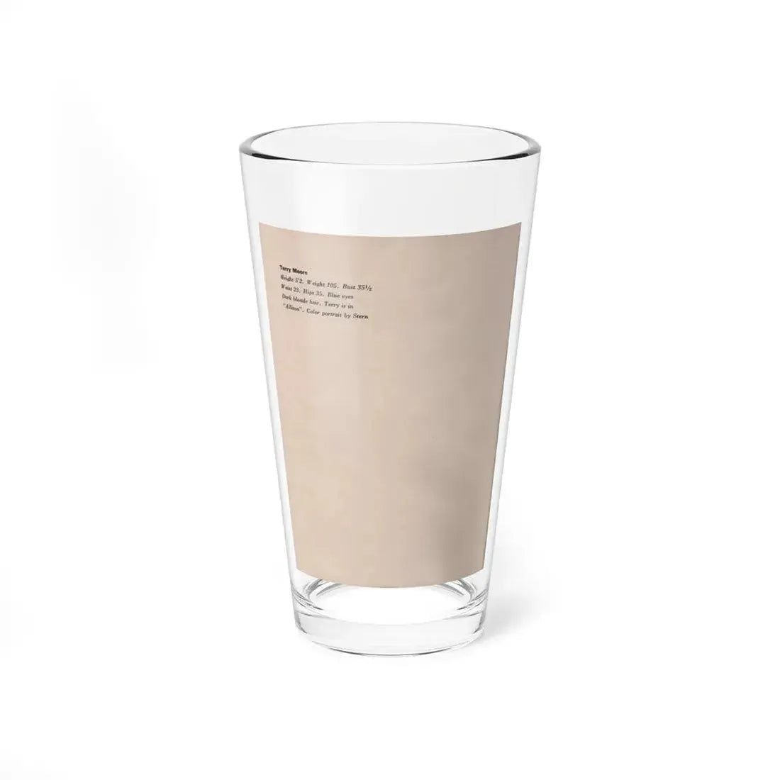 Terry Moore #750 - Photoplay Pin-Ups Magazine Issue #05 (Vintage Female Icon) Pint Glass 16oz 16oz - Go Mug Yourself