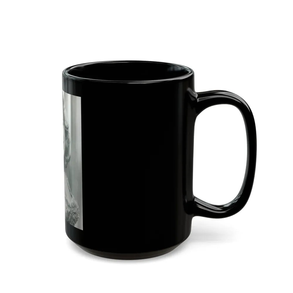 Terry Moore #757 - Vintage 1951 B&W 8x10 Upper Body Head & Shoulder Glamour Photo (Vintage Female Icon) Black Coffee Mug-Go Mug Yourself