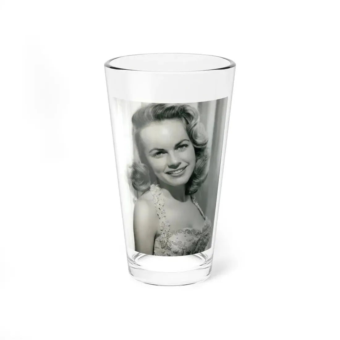 Terry Moore #757 - Vintage 1951 B&W 8x10 Upper Body Head & Shoulder Glamour Photo (Vintage Female Icon) Pint Glass 16oz 16oz - Go Mug Yourself