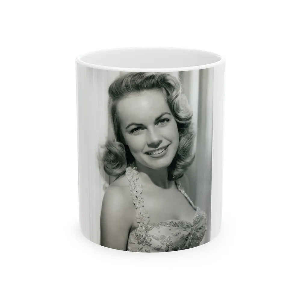 Terry Moore #757 - Vintage 1951 B&W 8x10 Upper Body Head & Shoulder Glamour Photo (Vintage Female Icon) White Coffee Mug-11oz-Go Mug Yourself