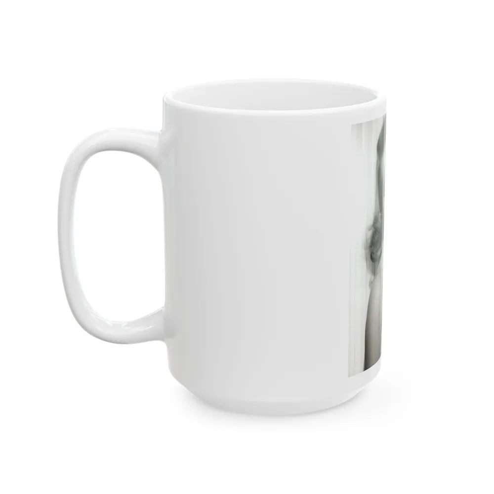 Terry Moore #757 - Vintage 1951 B&W 8x10 Upper Body Head & Shoulder Glamour Photo (Vintage Female Icon) White Coffee Mug-Go Mug Yourself