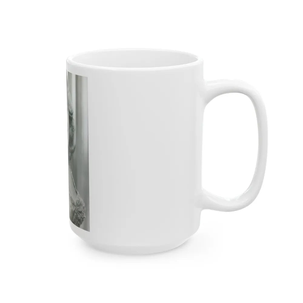 Terry Moore #757 - Vintage 1951 B&W 8x10 Upper Body Head & Shoulder Glamour Photo (Vintage Female Icon) White Coffee Mug-Go Mug Yourself