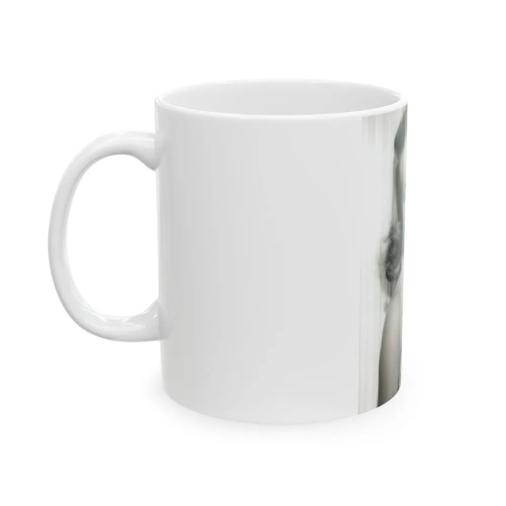 Terry Moore #757 - Vintage 1951 B&W 8x10 Upper Body Head & Shoulder Glamour Photo (Vintage Female Icon) White Coffee Mug-Go Mug Yourself