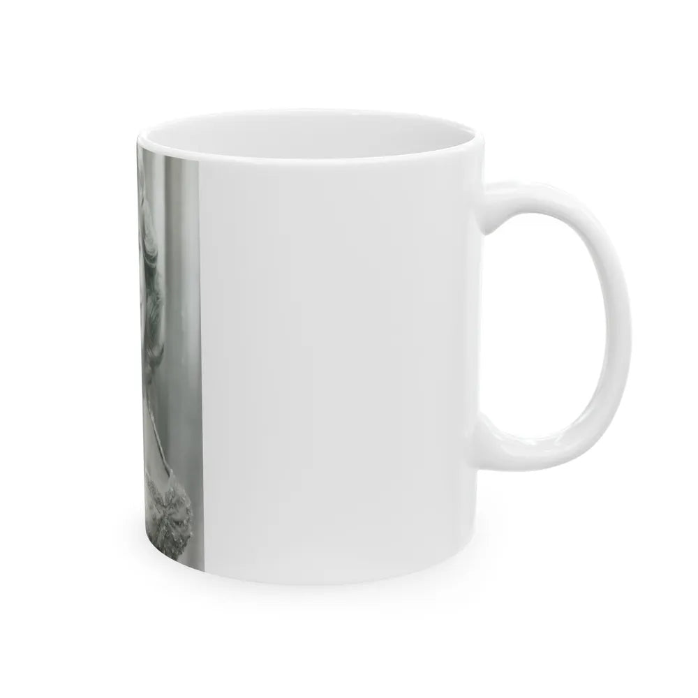 Terry Moore #757 - Vintage 1951 B&W 8x10 Upper Body Head & Shoulder Glamour Photo (Vintage Female Icon) White Coffee Mug-Go Mug Yourself