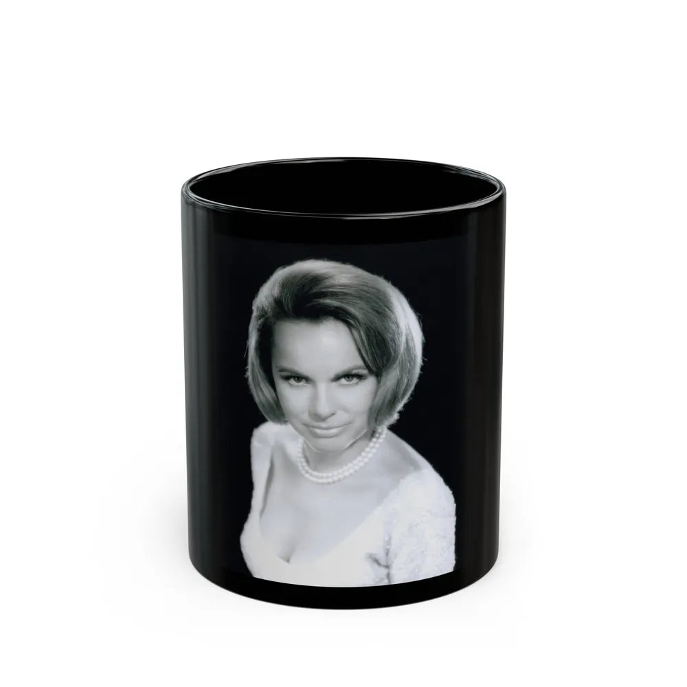 Terry Moore #758 - Vintage 1965 B&W 8x10 Upper Body Head & Shoulder Glamour Photo (Vintage Female Icon) Black Coffee Mug-11oz-Go Mug Yourself