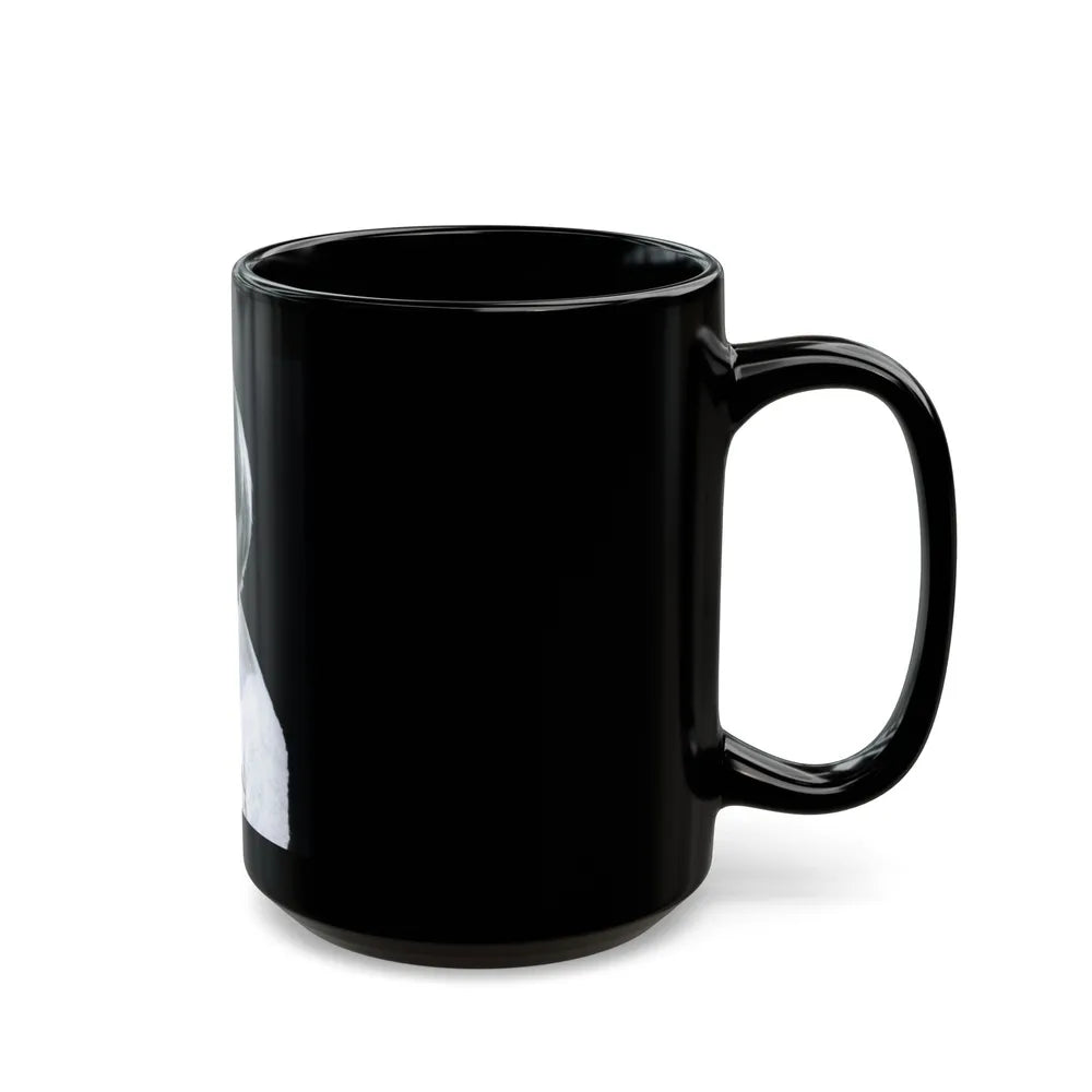 Terry Moore #758 - Vintage 1965 B&W 8x10 Upper Body Head & Shoulder Glamour Photo (Vintage Female Icon) Black Coffee Mug-Go Mug Yourself
