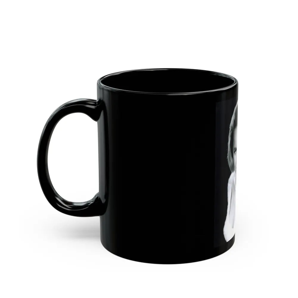 Terry Moore #758 - Vintage 1965 B&W 8x10 Upper Body Head & Shoulder Glamour Photo (Vintage Female Icon) Black Coffee Mug-Go Mug Yourself