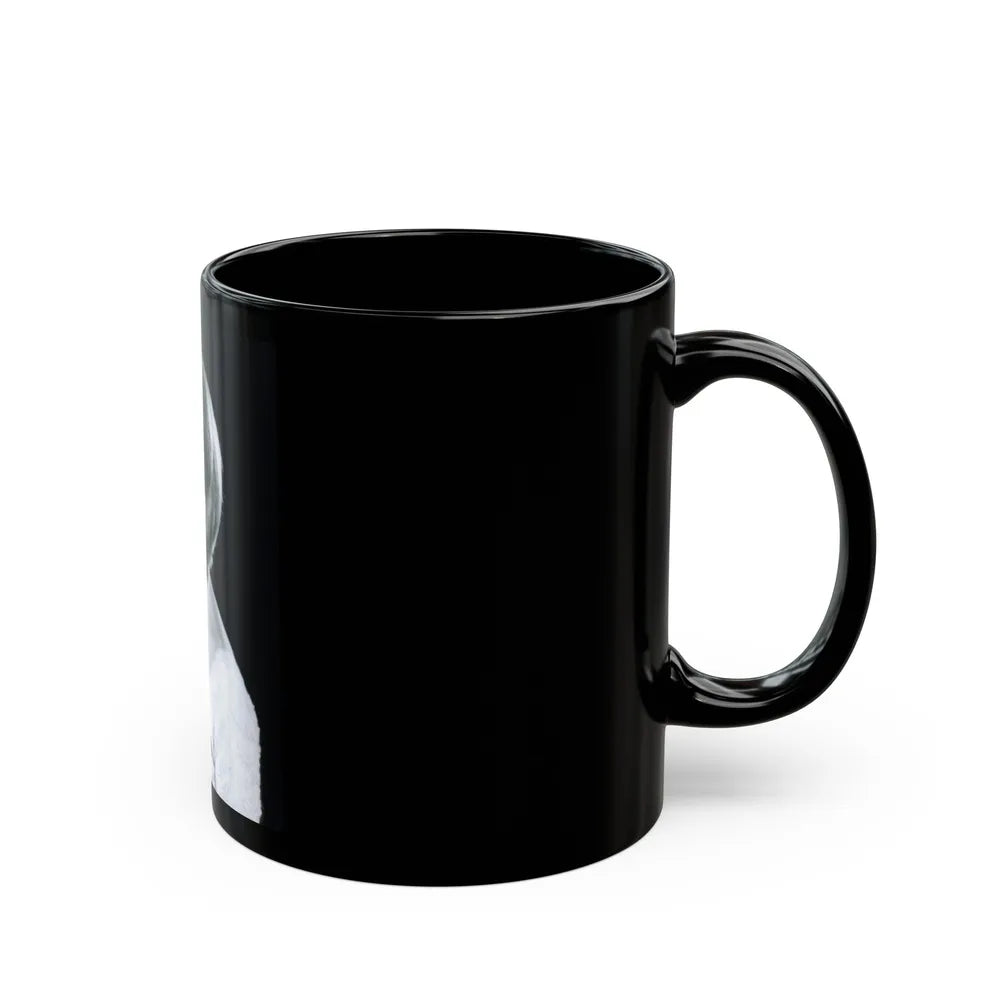 Terry Moore #758 - Vintage 1965 B&W 8x10 Upper Body Head & Shoulder Glamour Photo (Vintage Female Icon) Black Coffee Mug-Go Mug Yourself