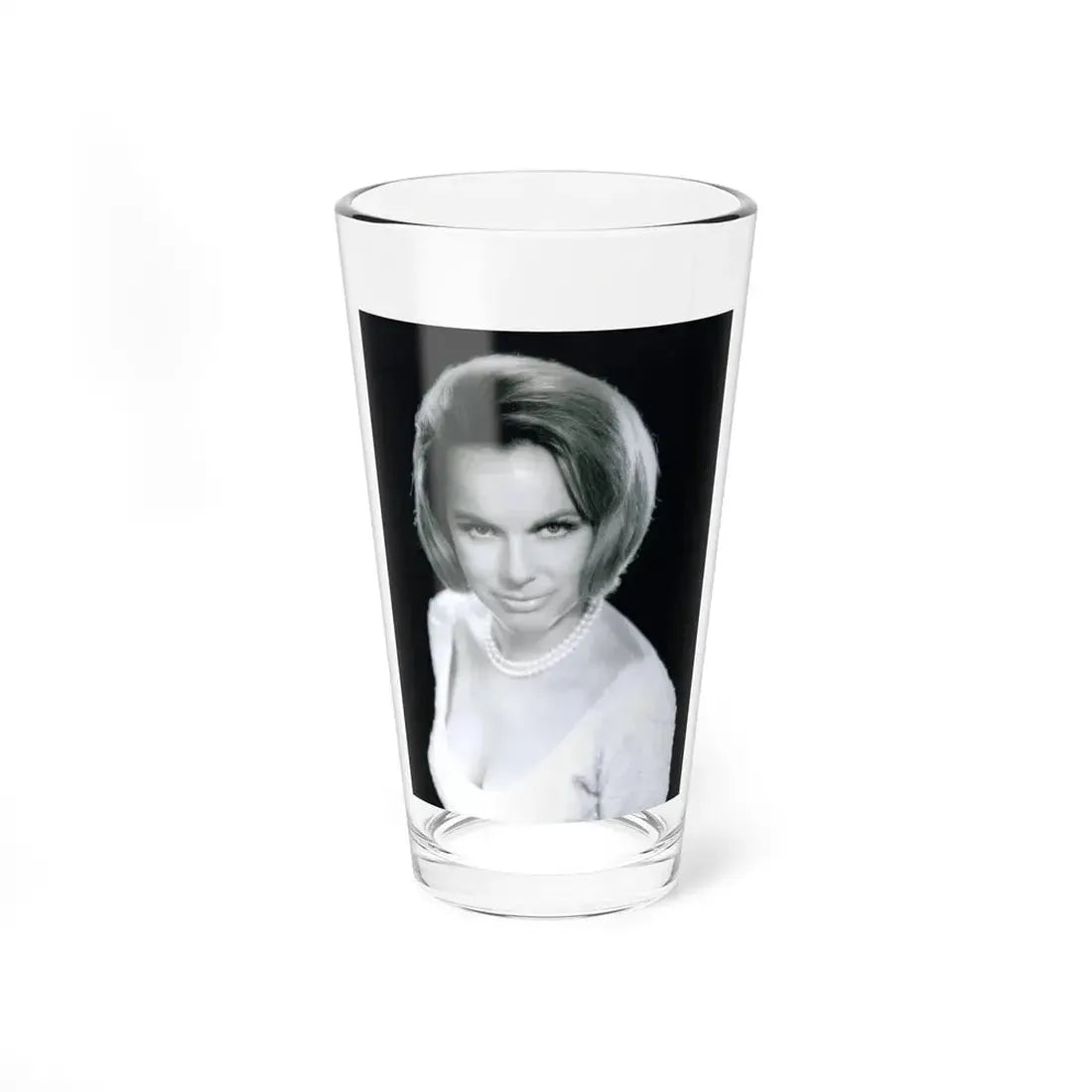 Terry Moore #758 - Vintage 1965 B&W 8x10 Upper Body Head & Shoulder Glamour Photo (Vintage Female Icon) Pint Glass 16oz 16oz - Go Mug Yourself