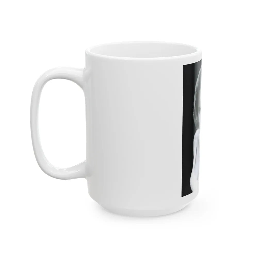 Terry Moore #758 - Vintage 1965 B&W 8x10 Upper Body Head & Shoulder Glamour Photo (Vintage Female Icon) White Coffee Mug-Go Mug Yourself
