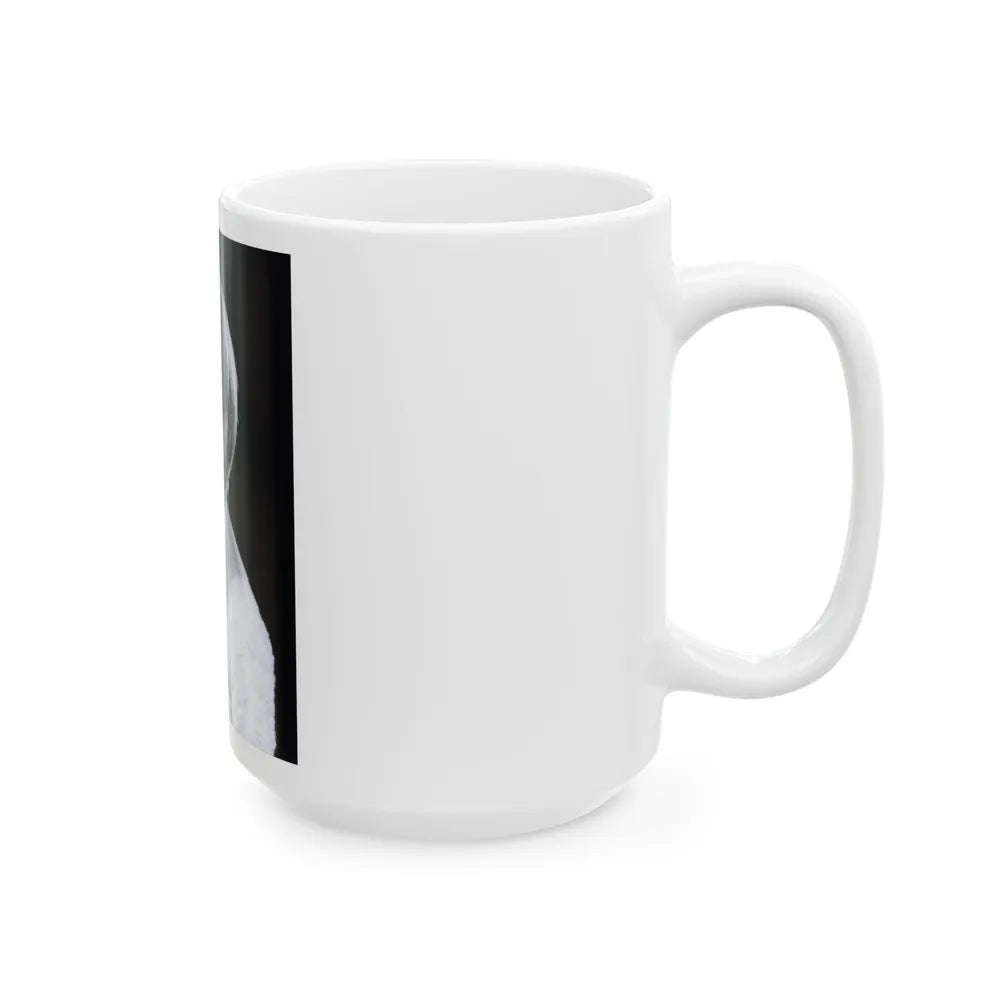 Terry Moore #758 - Vintage 1965 B&W 8x10 Upper Body Head & Shoulder Glamour Photo (Vintage Female Icon) White Coffee Mug-Go Mug Yourself
