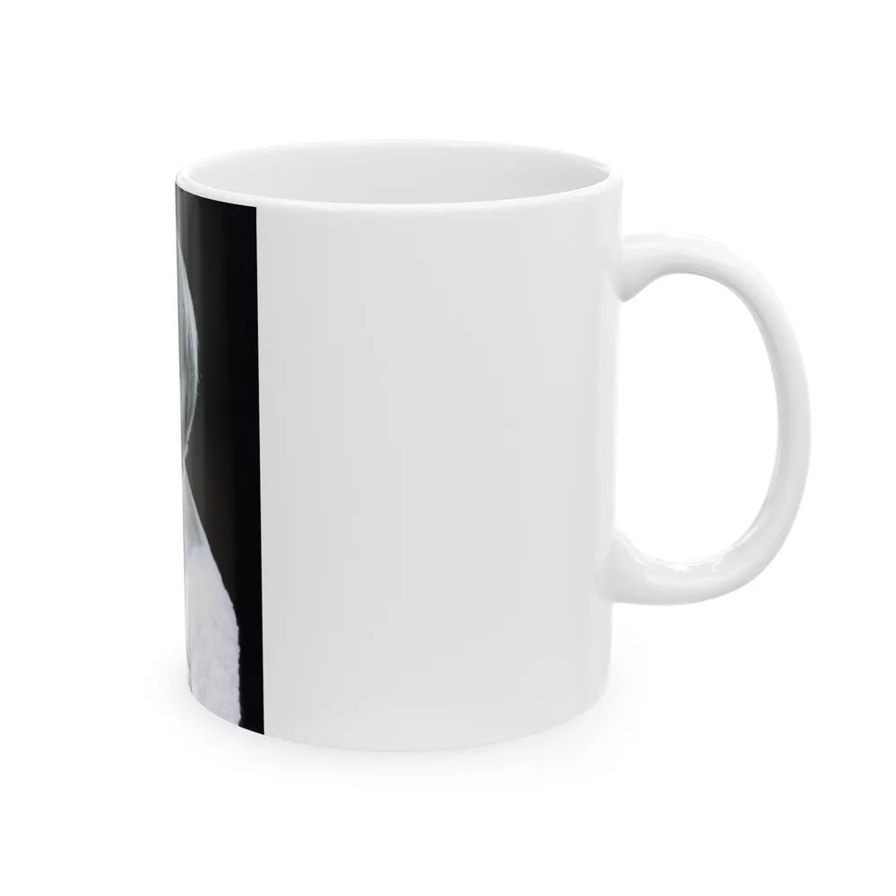 Terry Moore #758 - Vintage 1965 B&W 8x10 Upper Body Head & Shoulder Glamour Photo (Vintage Female Icon) White Coffee Mug-Go Mug Yourself