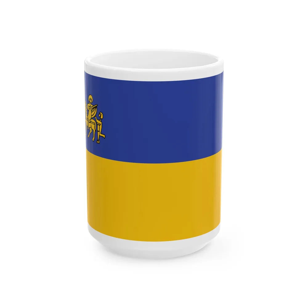 Tessenderlo vlag (Belgium) White Coffee Mug 15oz - Go Mug Yourself