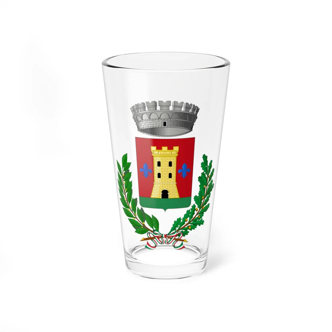 Tessennano-Stemma (Italy) (Coat of Arms) Pint Glass 16oz 16oz - Go Mug Yourself
