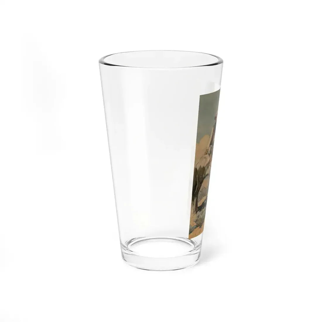 Tex and Patches, Colt Advertisement Poster (Magazine Illustration) Pint Glass 16oz - Go Mug Yourself