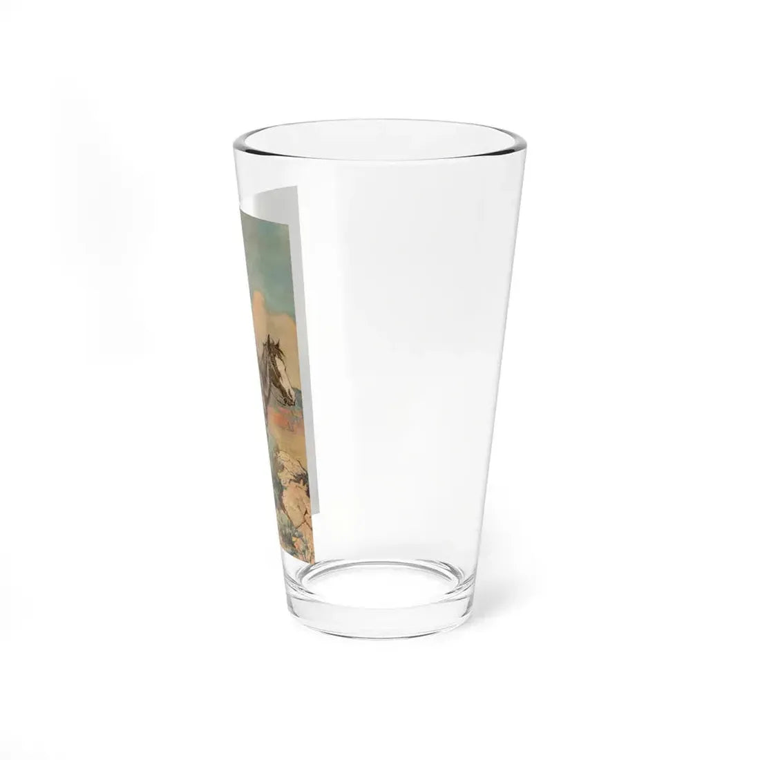 Tex and Patches, Colt Advertisement Poster (Magazine Illustration) Pint Glass 16oz - Go Mug Yourself