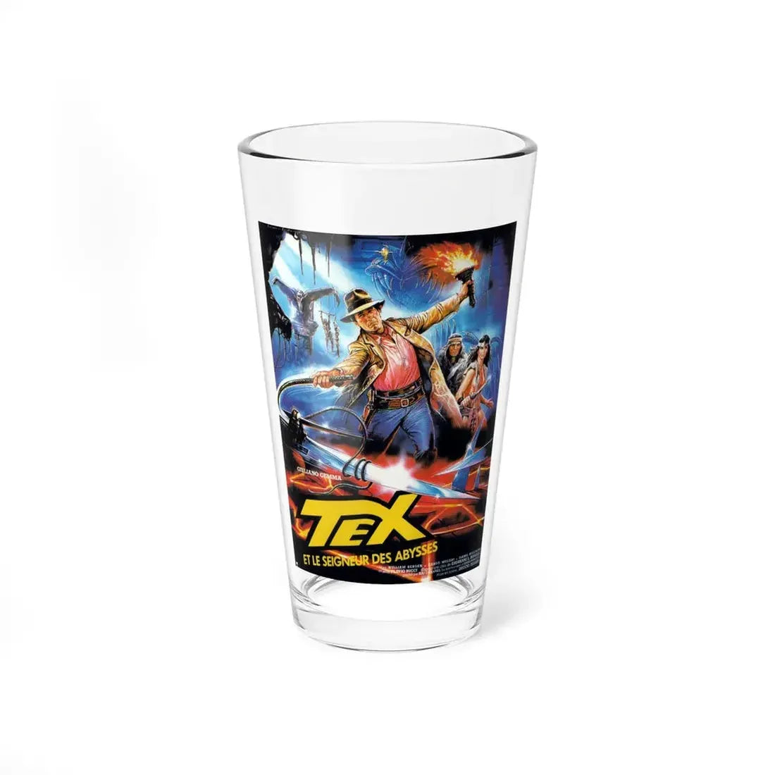 TEX AND THE LORD OF THE DEEP 1985 Movie Poster - Pint Glass 16oz 16oz - Go Mug Yourself