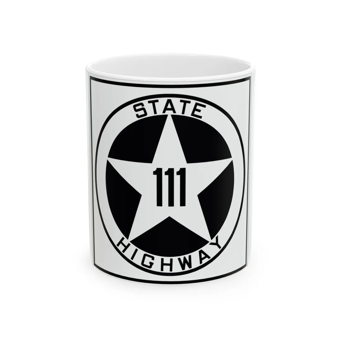 Texas 111 1917 (Texas) (Road Sign) White Coffee Mug 11oz - Go Mug Yourself