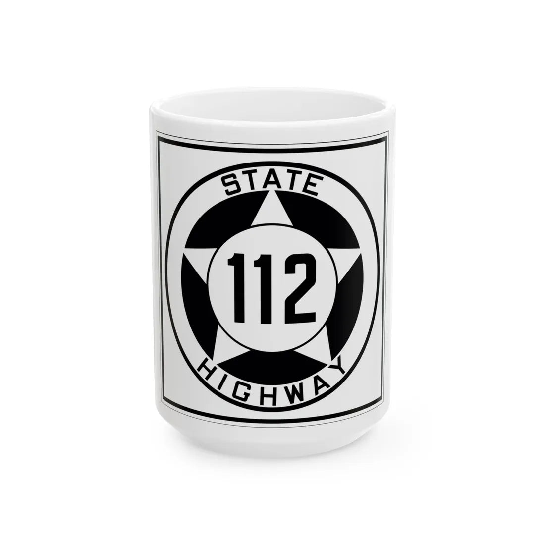 Texas 112 1935 (Texas) (Road Sign) White Coffee Mug 15oz - Go Mug Yourself