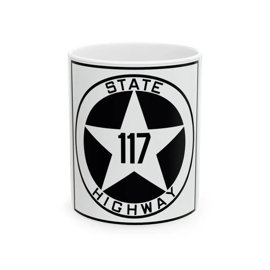 Texas 117 1917 (Texas) (Road Sign) White Coffee Mug 11oz - Go Mug Yourself