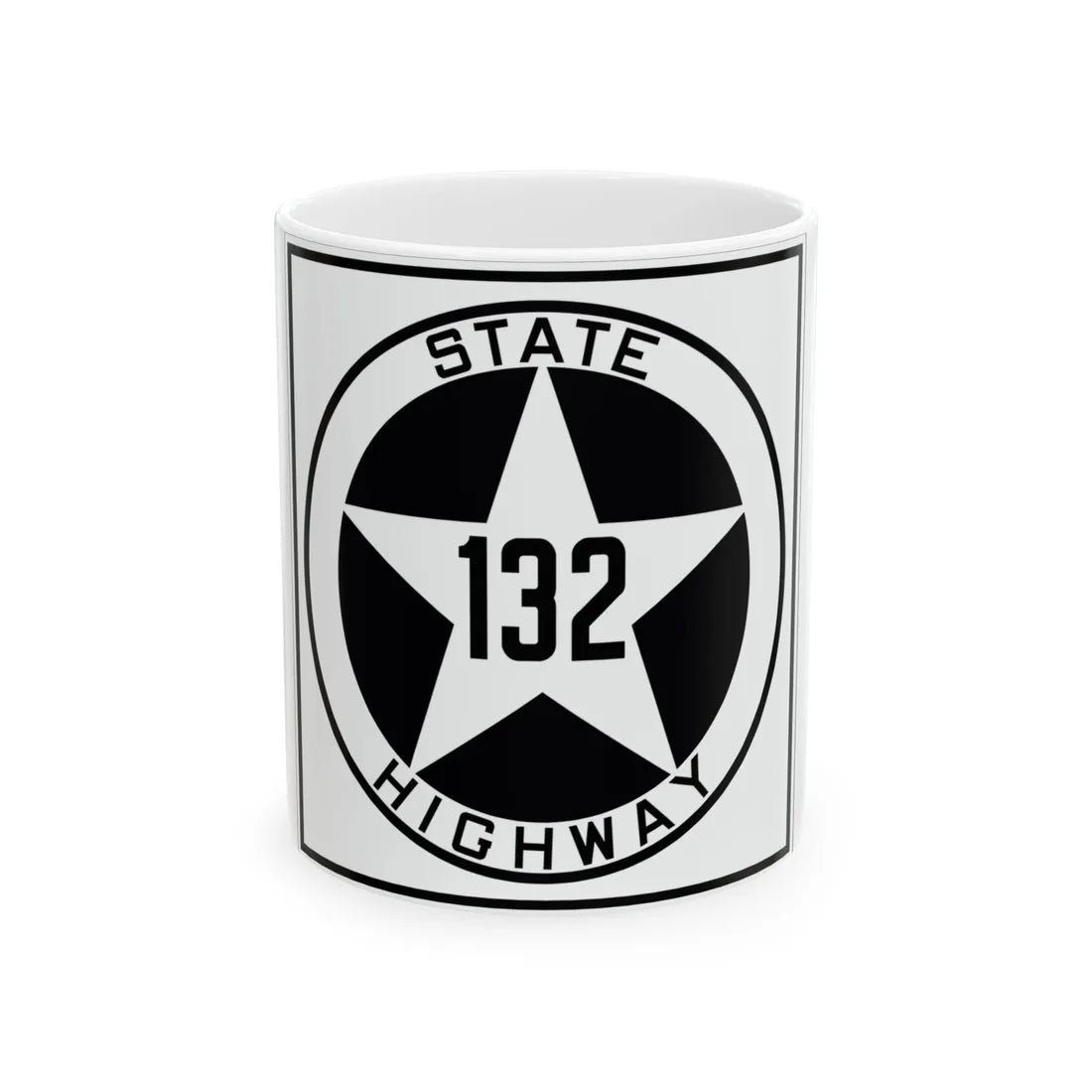 Texas 132 1917 (Texas) (Road Sign) White Coffee Mug 11oz - Go Mug Yourself