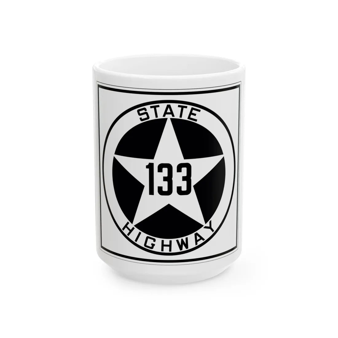 Texas 133 1917 (Texas) (Road Sign) White Coffee Mug 15oz - Go Mug Yourself