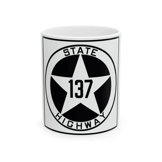 Texas 137 1917 (Texas) (Road Sign) White Coffee Mug 11oz - Go Mug Yourself
