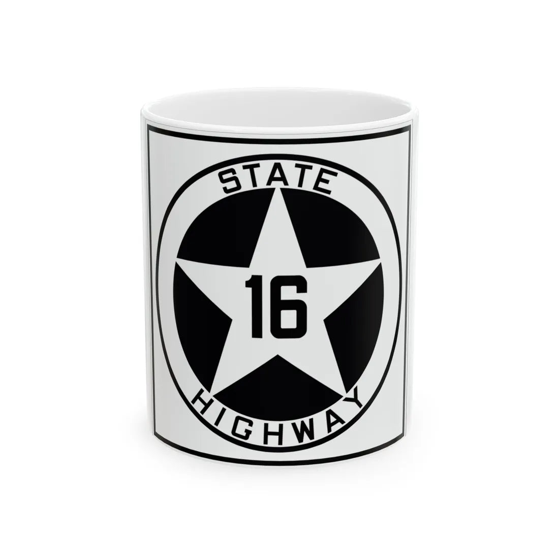 Texas 16 1917 (Texas) (Road Sign) White Coffee Mug 11oz - Go Mug Yourself