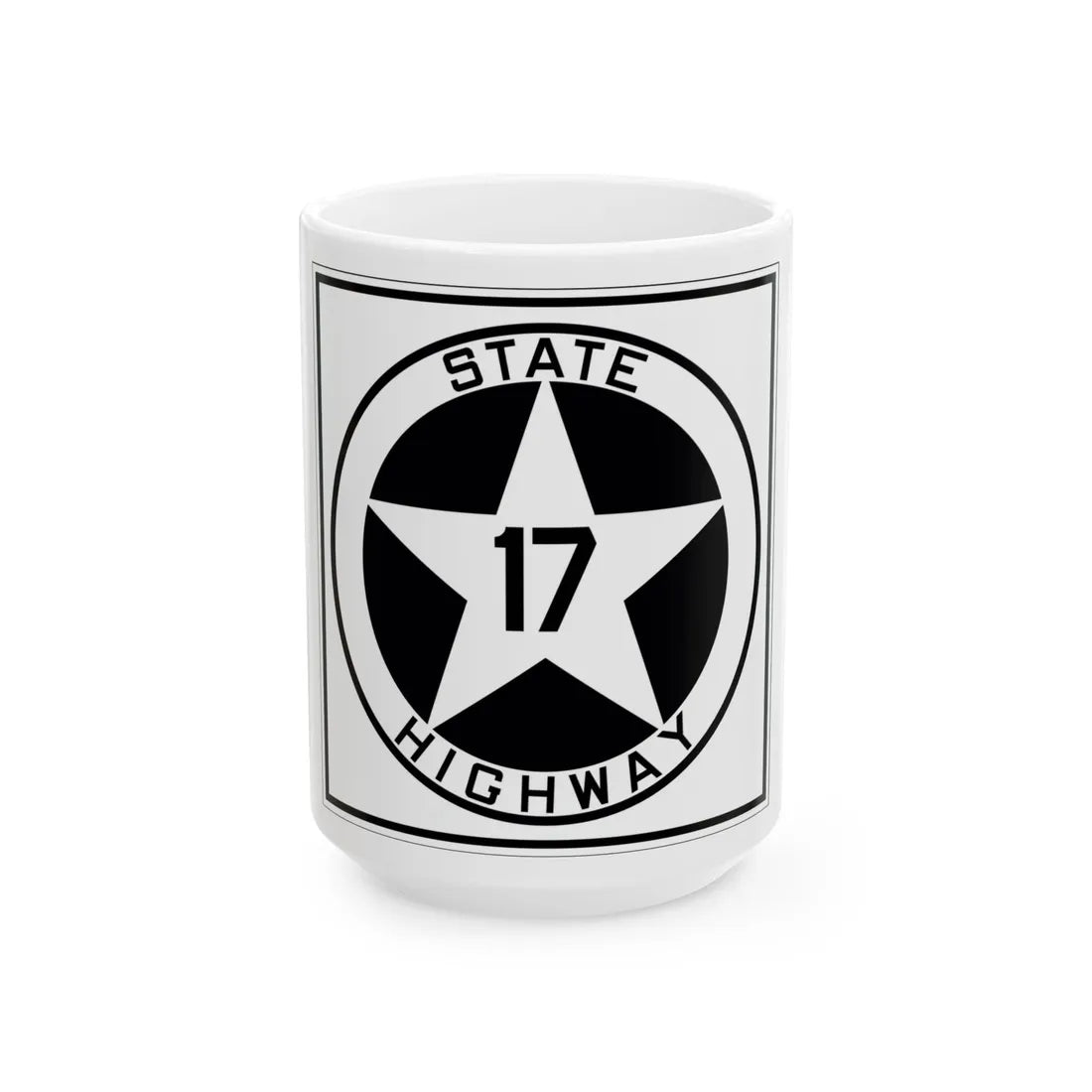 Texas 17 1917 (Texas) (Road Sign) White Coffee Mug 15oz - Go Mug Yourself