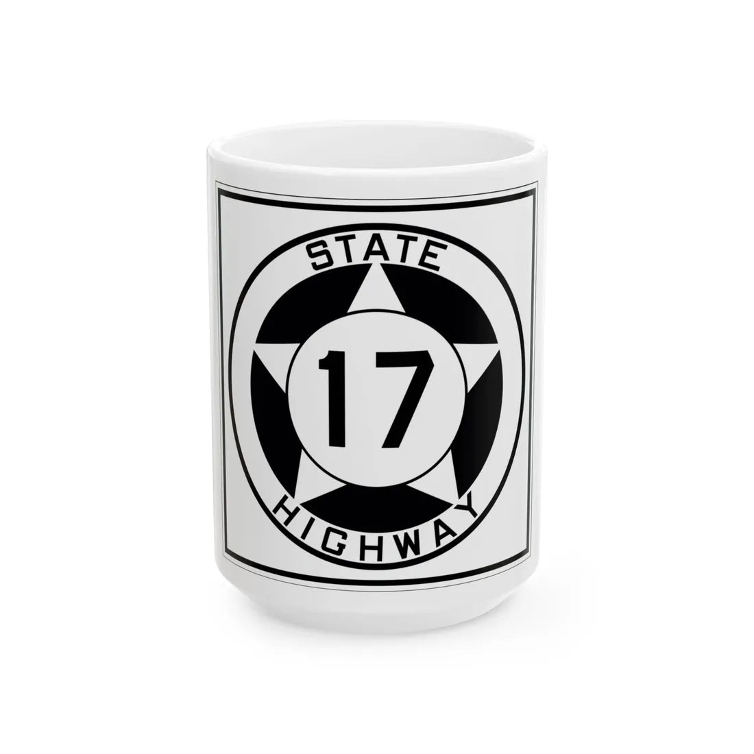 Texas 17 1935 (Texas) (Road Sign) White Coffee Mug 15oz - Go Mug Yourself