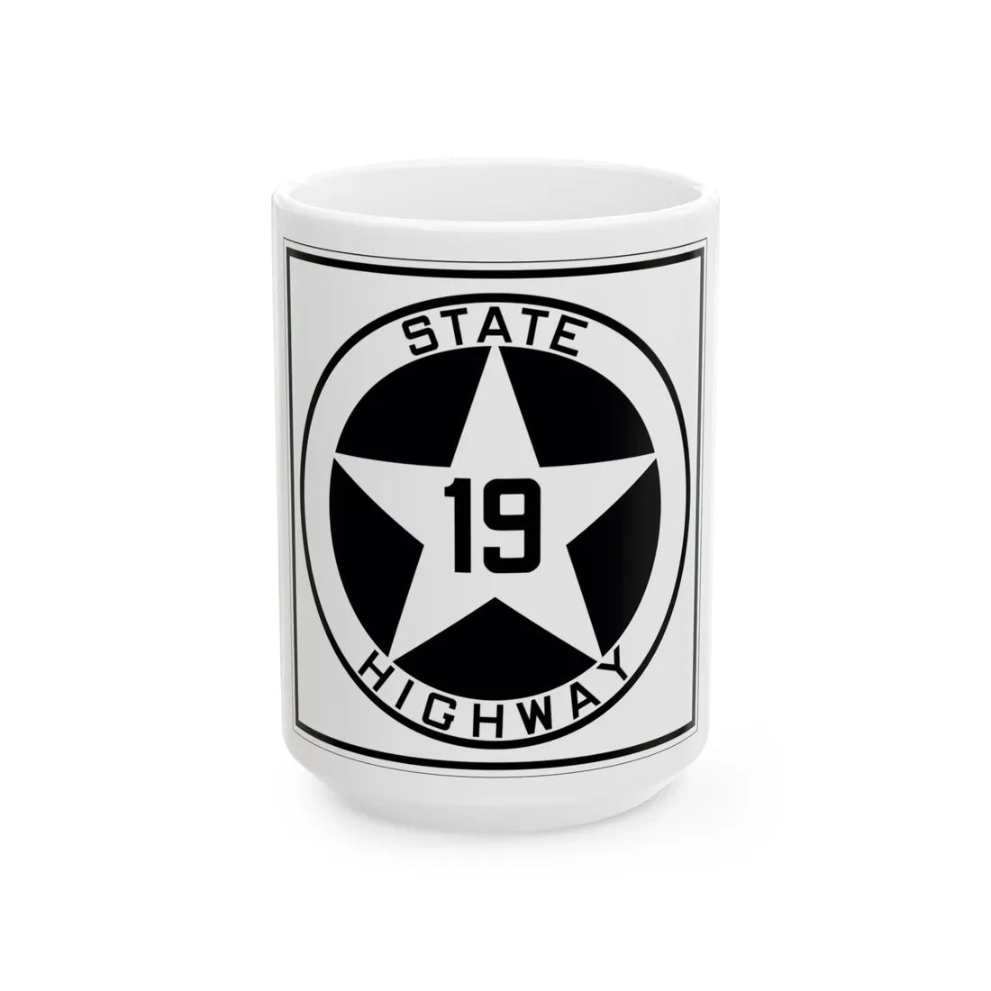 Texas 19 1917 (Texas) (Road Sign) White Coffee Mug 15oz - Go Mug Yourself