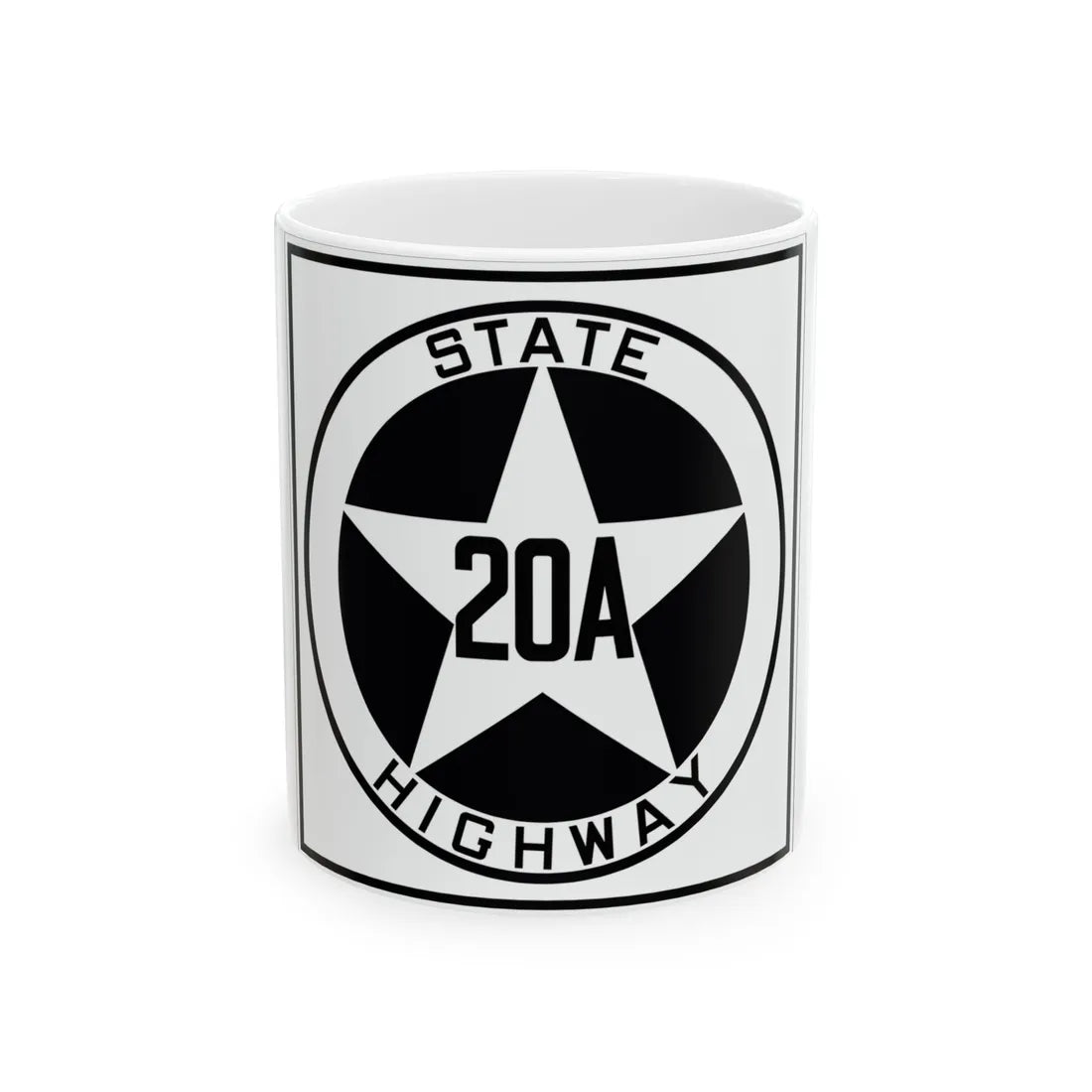 Texas 20A 1917 (Texas) (Road Sign) White Coffee Mug 11oz - Go Mug Yourself
