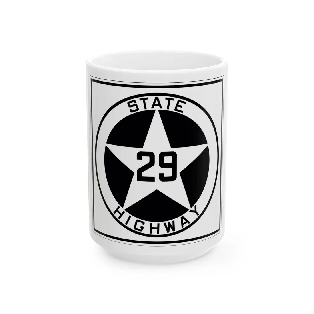 Texas 29 1917 (Texas) (Road Sign) White Coffee Mug 15oz - Go Mug Yourself