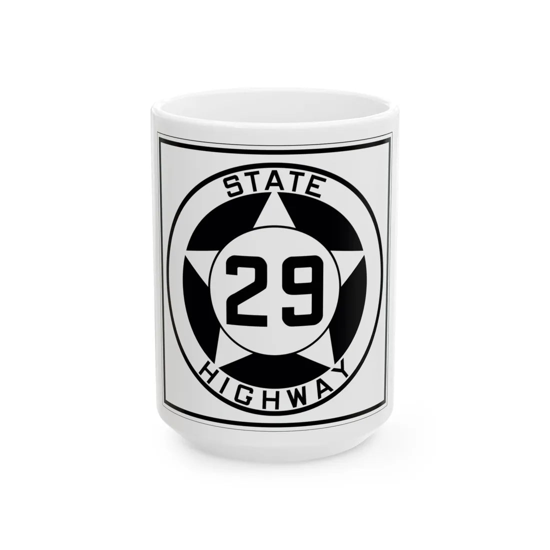 Texas 29 1935 (Texas) (Road Sign) White Coffee Mug 15oz - Go Mug Yourself