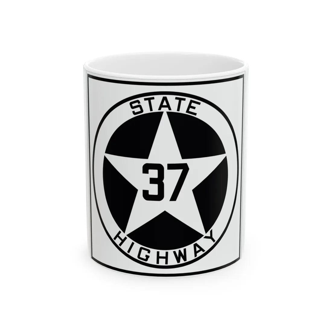 Texas 37 1917 (Texas) (Road Sign) White Coffee Mug 11oz - Go Mug Yourself