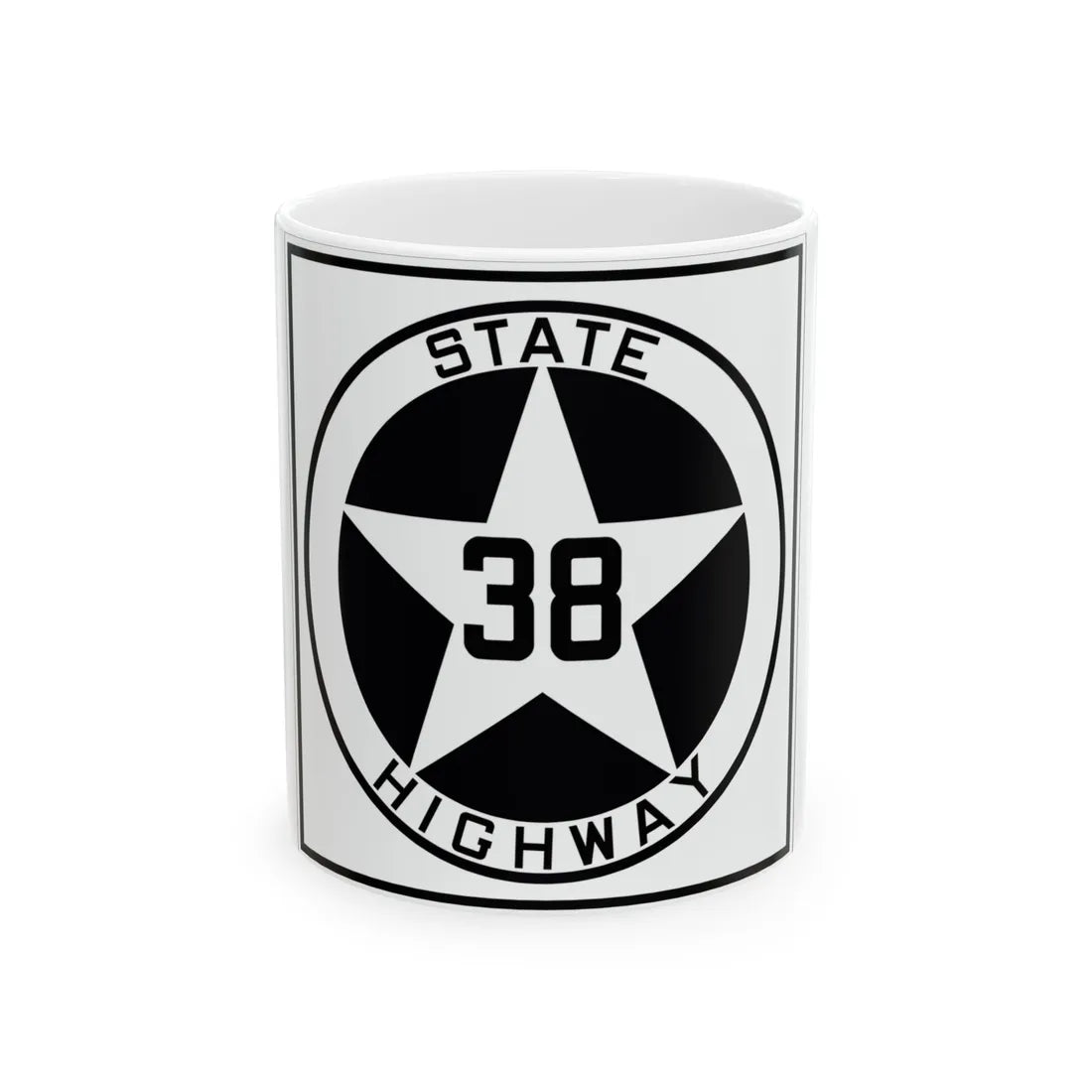 Texas 38 1917 (Texas) (Road Sign) White Coffee Mug 11oz - Go Mug Yourself