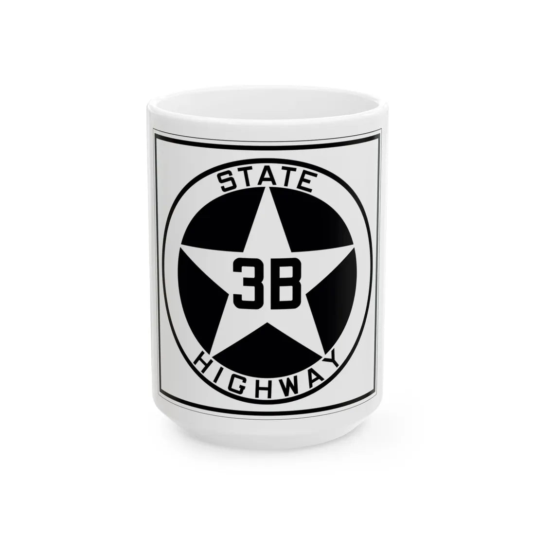 Texas 3B 1917 (Texas) (Road Sign) White Coffee Mug 15oz - Go Mug Yourself