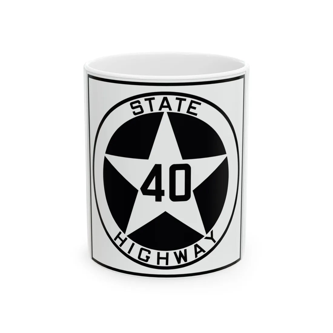 Texas 40 1917 (Texas) (Road Sign) White Coffee Mug 11oz - Go Mug Yourself