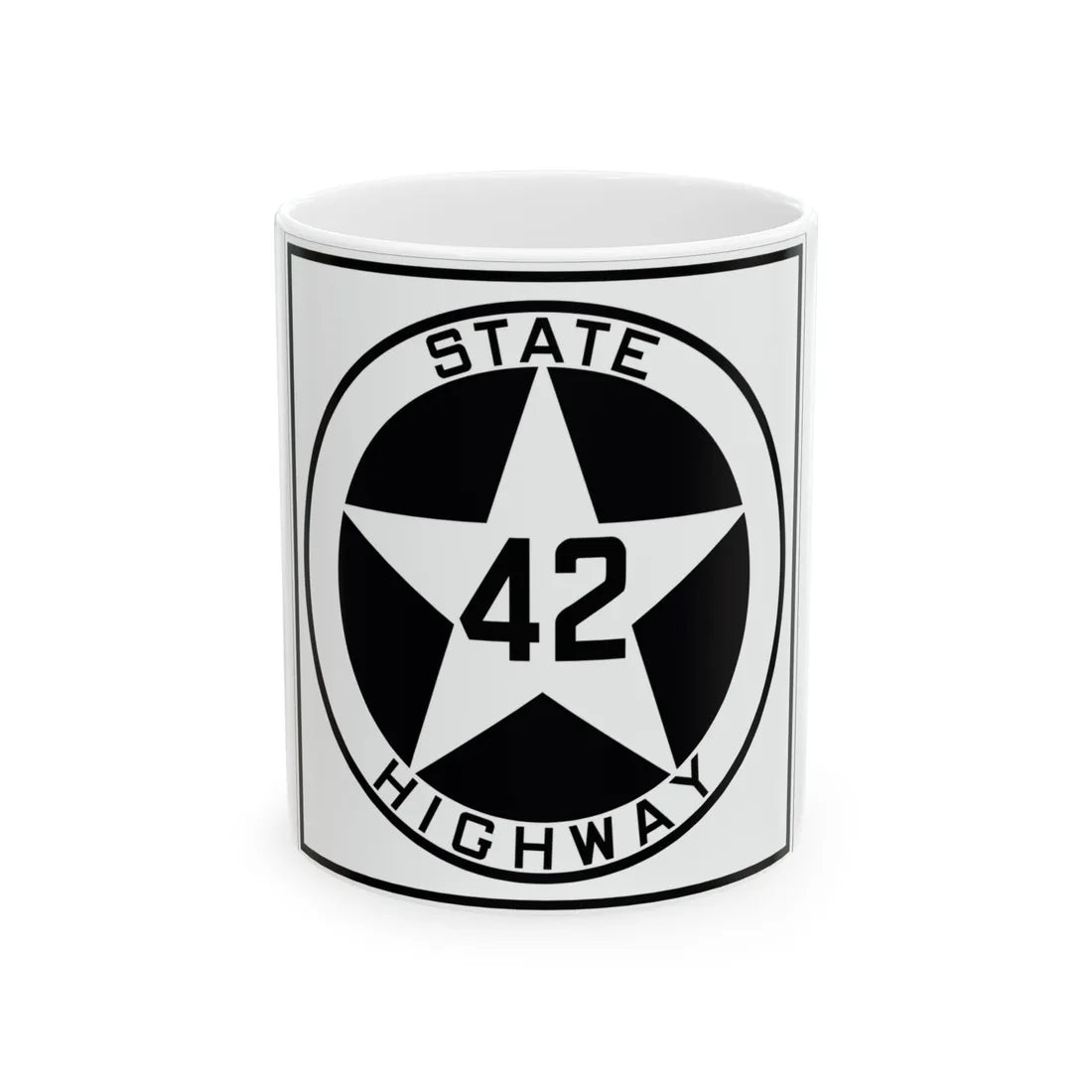 Texas 42 1917 (Texas) (Road Sign) White Coffee Mug 11oz - Go Mug Yourself