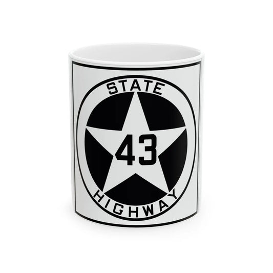 Texas 43 1917 (Texas) (Road Sign) White Coffee Mug 11oz - Go Mug Yourself