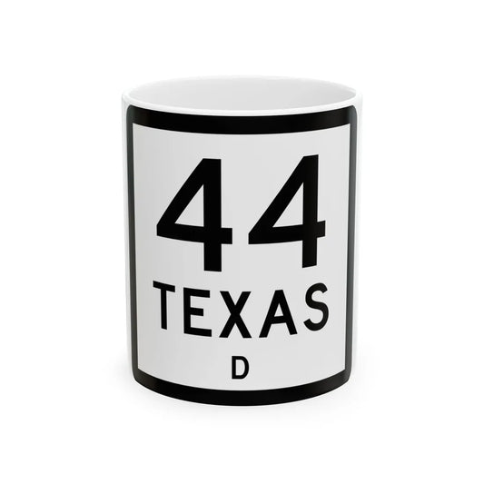 Texas 44-D (Texas) (Road Sign) White Coffee Mug 11oz - Go Mug Yourself