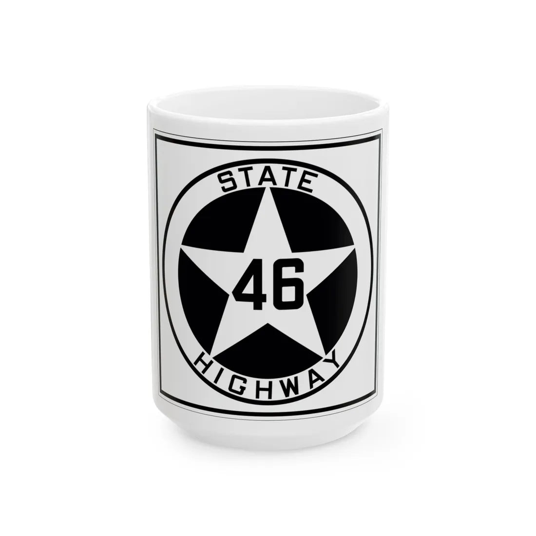 Texas 46 1917 (Texas) (Road Sign) White Coffee Mug 15oz - Go Mug Yourself