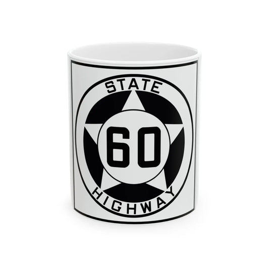 Texas 60 1935 (Texas) (Road Sign) White Coffee Mug 11oz - Go Mug Yourself