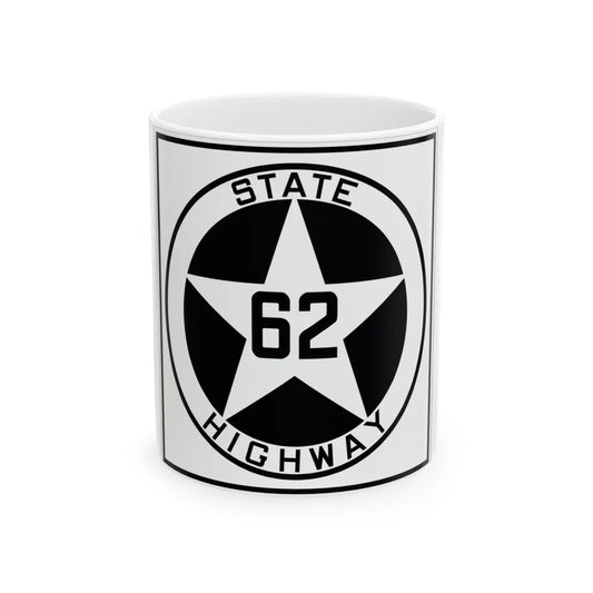 Texas 62 1917 (Texas) (Road Sign) White Coffee Mug 11oz - Go Mug Yourself