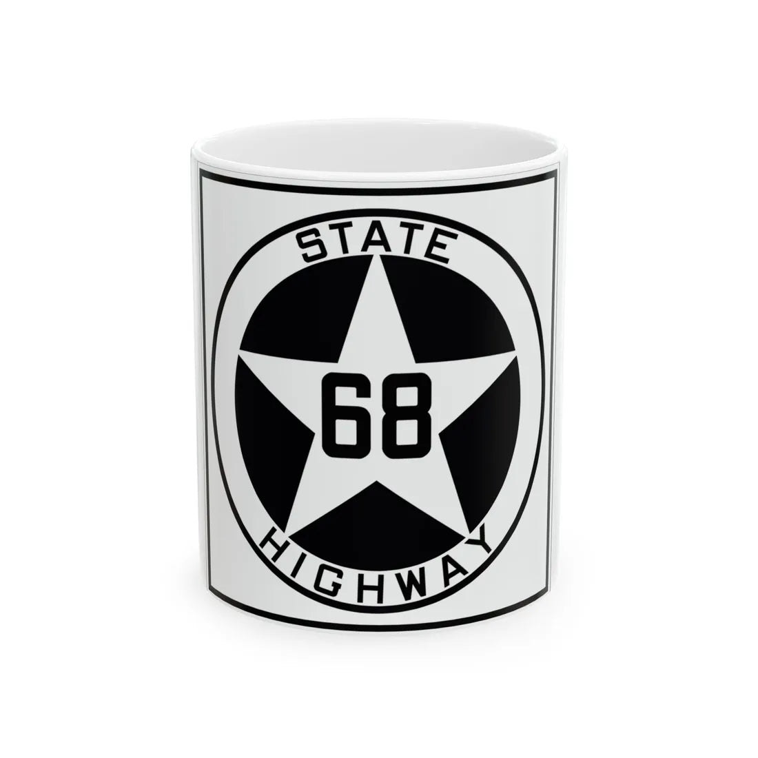 Texas 68 1917 (Texas) (Road Sign) White Coffee Mug 11oz - Go Mug Yourself