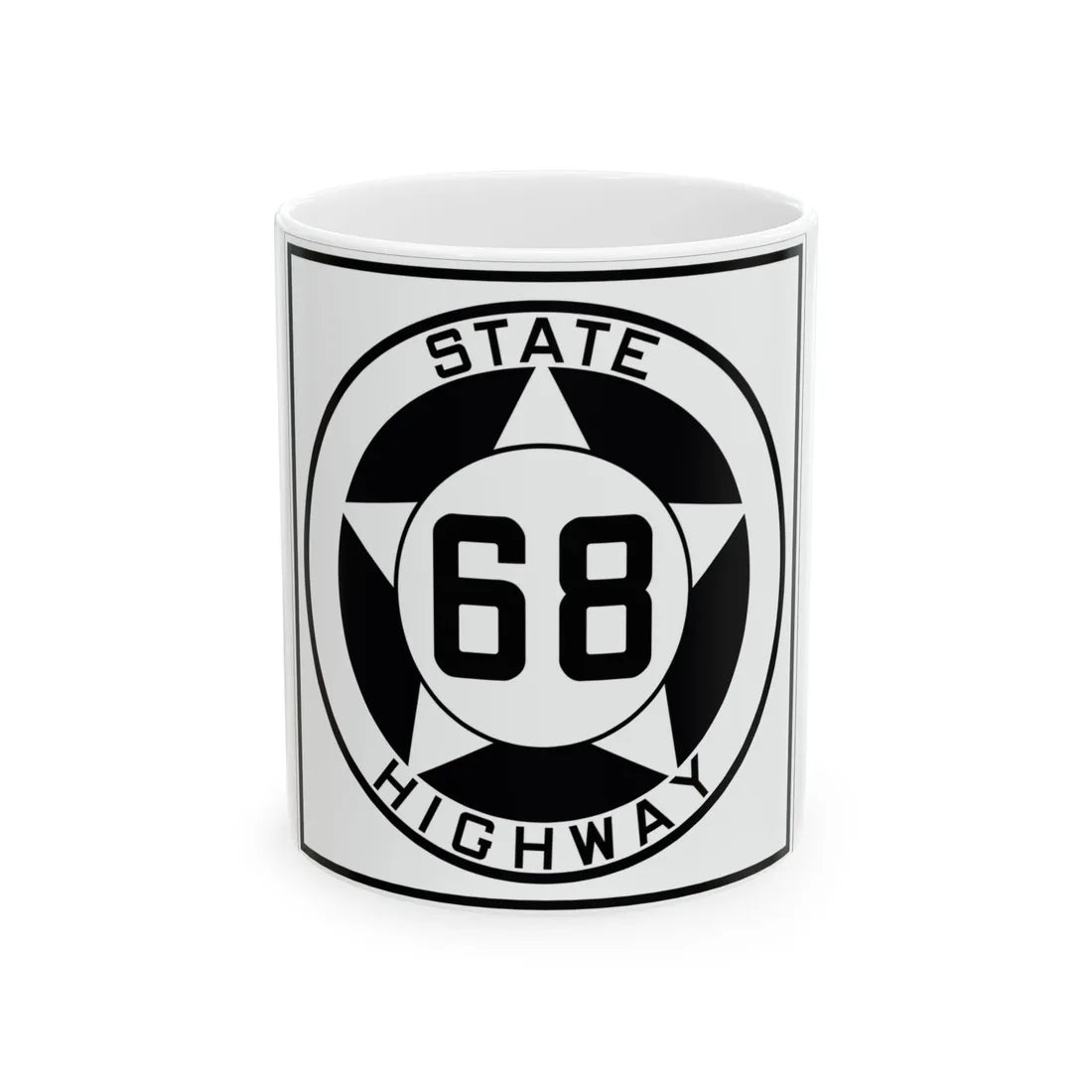 Texas 68 1935 (Texas) (Road Sign) White Coffee Mug 11oz - Go Mug Yourself