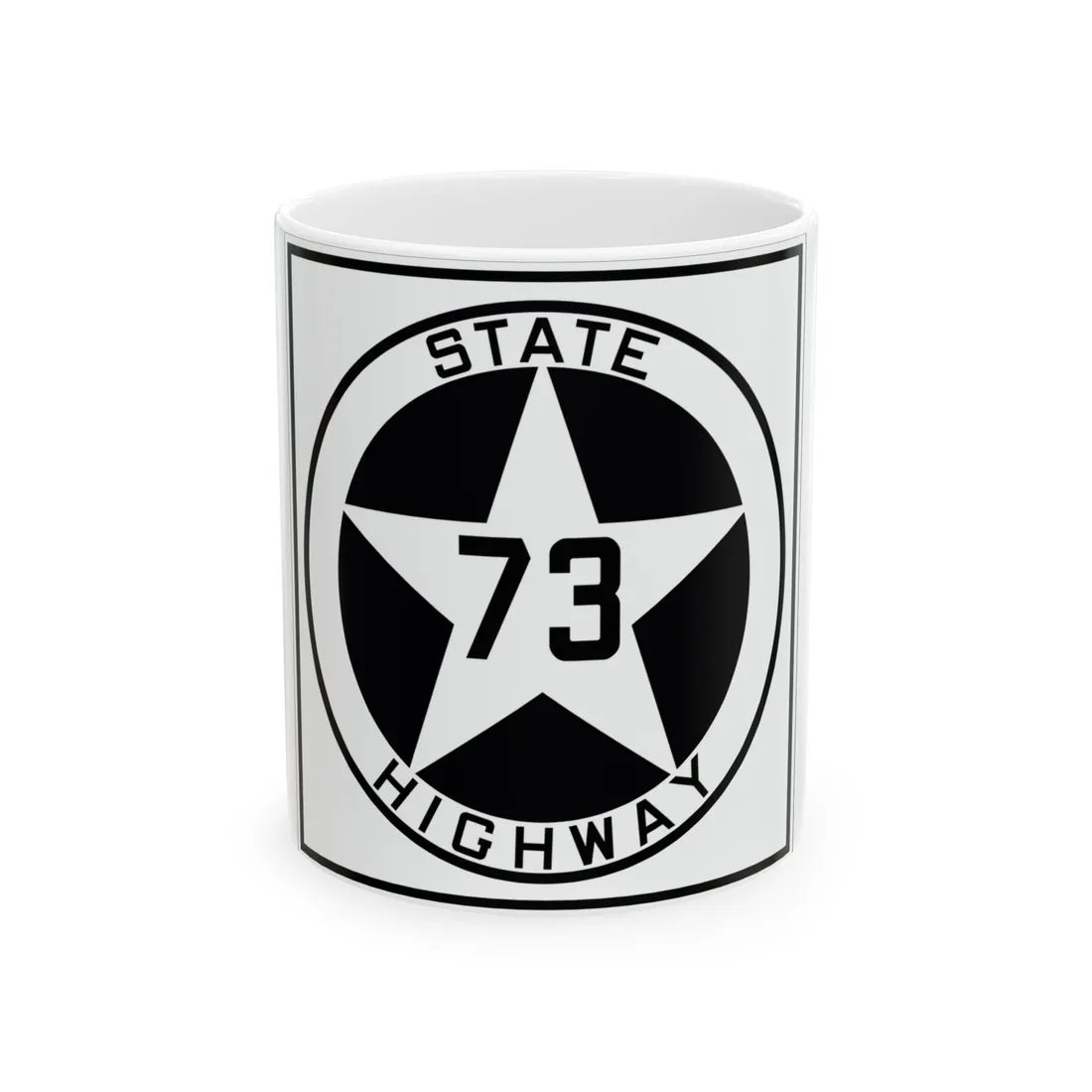 Texas 73 1917 (Texas) (Road Sign) White Coffee Mug 11oz - Go Mug Yourself